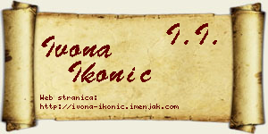 Ivona Ikonić vizit kartica